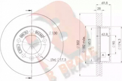 R BRAKE 78rbd28766 -  Тормозной диск
